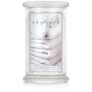 Kringle Candle Warm Cotton vonná sviečka veľká 2-knôtová (624 g)