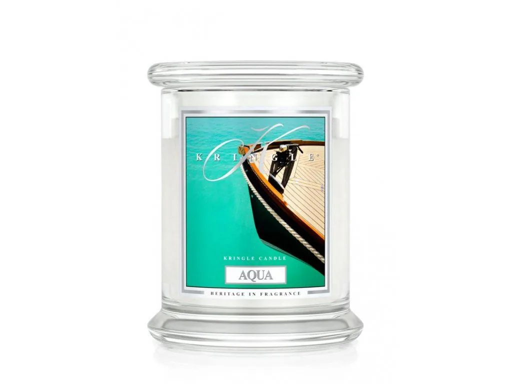 Kringle Candle Aqua vonná sviečka stredná 2-knôtová (411 g)