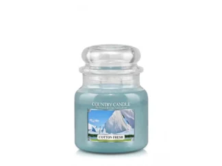 Country Candle Cotton Fresh vonná sviečka stredná 2-knôtová (453 g)