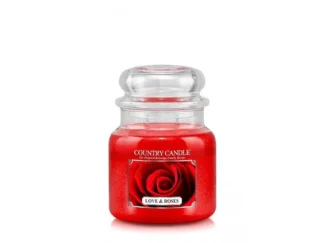 Country Candle Love & Roses vonná sviečka stredná 2-knôtová (453 g)