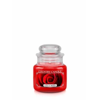 Country Candle Love & Roses vonná sviečka mini 1-knôtová (104 g)
