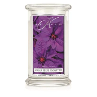 Kringle Candle Sugar Plum Poinsettia vonná sviečka veľká 2-knôtová (624 g)