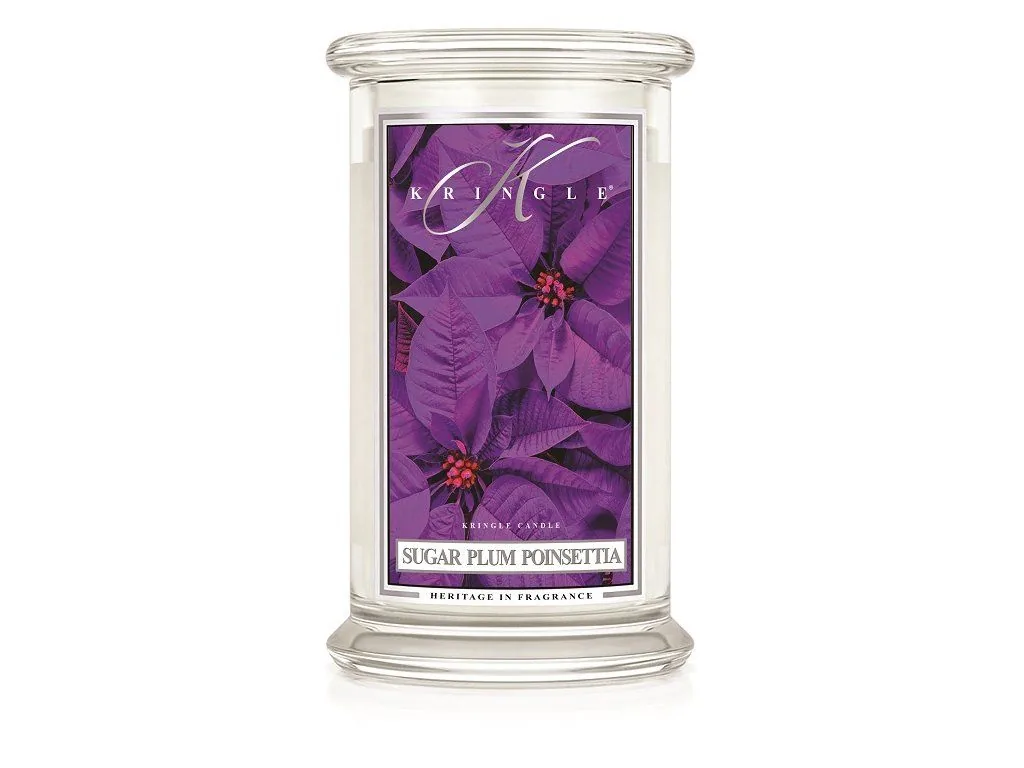 Kringle Candle Sugar Plum Poinsettia vonná sviečka veľká 2-knôtová (624 g)