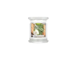 Kringle Candle Crisp Apple & Sage vonná sviečka stredná 2-knôtová (411 g)