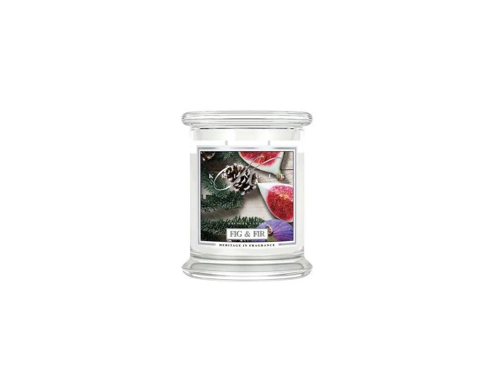 Kringle Candle Fig & Fir vonná sviečka stredná 2-knôtová (411 g)