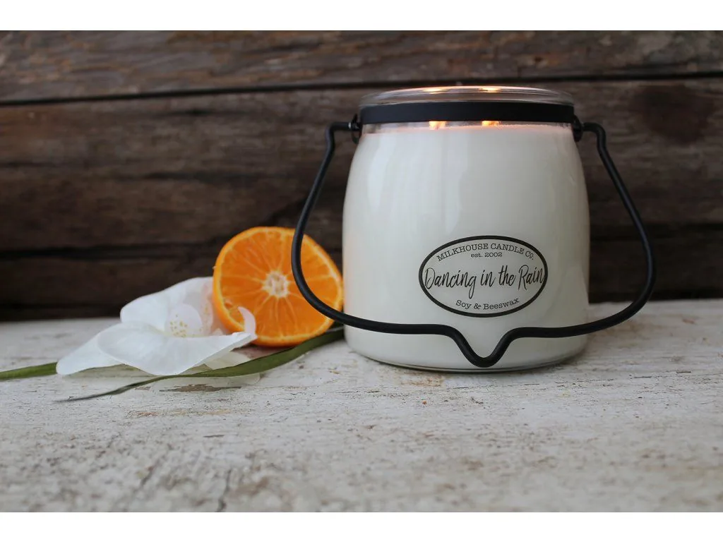 MILKHOUSE CANDLE Dancing in the Rain vonná sviečka BUTTER JAR 2-knôtová (454 g) – Obrázok 2