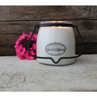 MILKHOUSE CANDLE Lilac & Wildflowers vonná sviečka BUTTER JAR 2-knôtová (454 g)