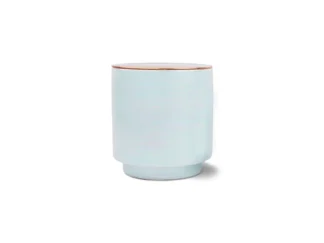 Paddywax GLOW SKY BLUE SEA SALT & PLUMERIA 3-knôtová vonná sviečka s medeným vrchnákom (17oz / 482g)