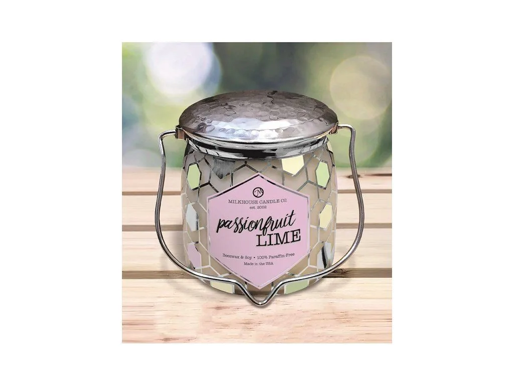 MILKHOUSE CANDLE Passionfruit Lime vonná sviečka BUTTER JAR 2-knôtová (454 g)