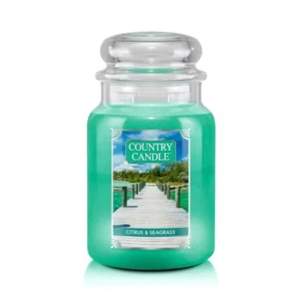 Country Candle Citrus & Seagrass vonná sviečka veľká 2-knôtová (652 g)