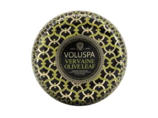 Voluspa Maison Noir Vervaine Olive Leaf Travel Tin 2-knôtová vonná sviečka (312g)