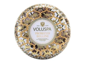 Voluspa Maison Blanc 2 wick Maison Metallo Candle Prosecco Bellini (312g)