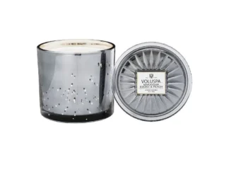Voluspa Vermeil Makassar Ebony & Peach 36oz Grande Maison Candle w/ Lid