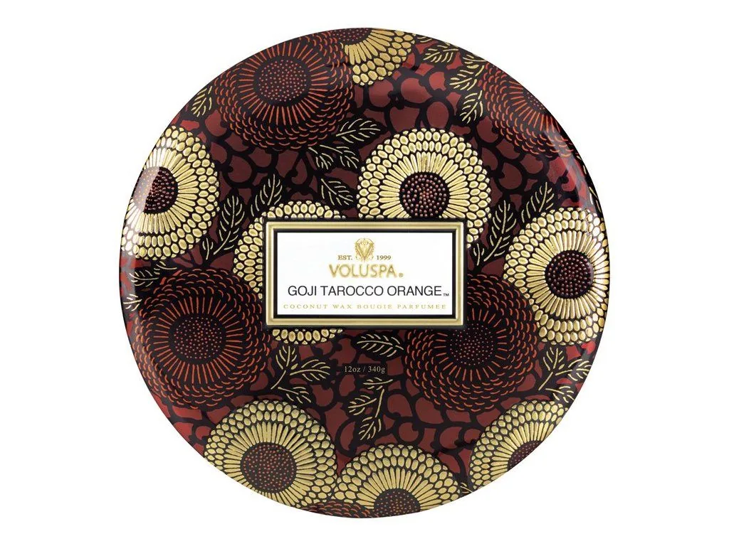 Voluspa Japonica Goji & Tarocco Orange 3 Wick Tin vonná sviečka 340g