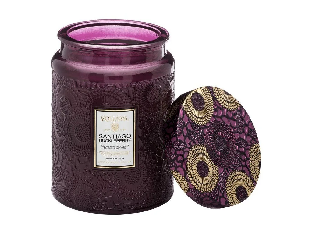 Voluspa Japonica Santiago Huckleberry Large Jar vonná sviečka (18oz / 510g) – Obrázok 2