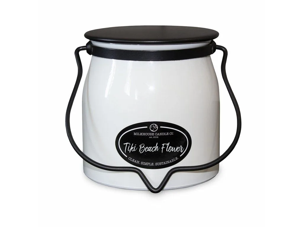 MILKHOUSE CANDLE Tiki Beach vonná sviečka BUTTER JAR 2-knôtová (454 g)