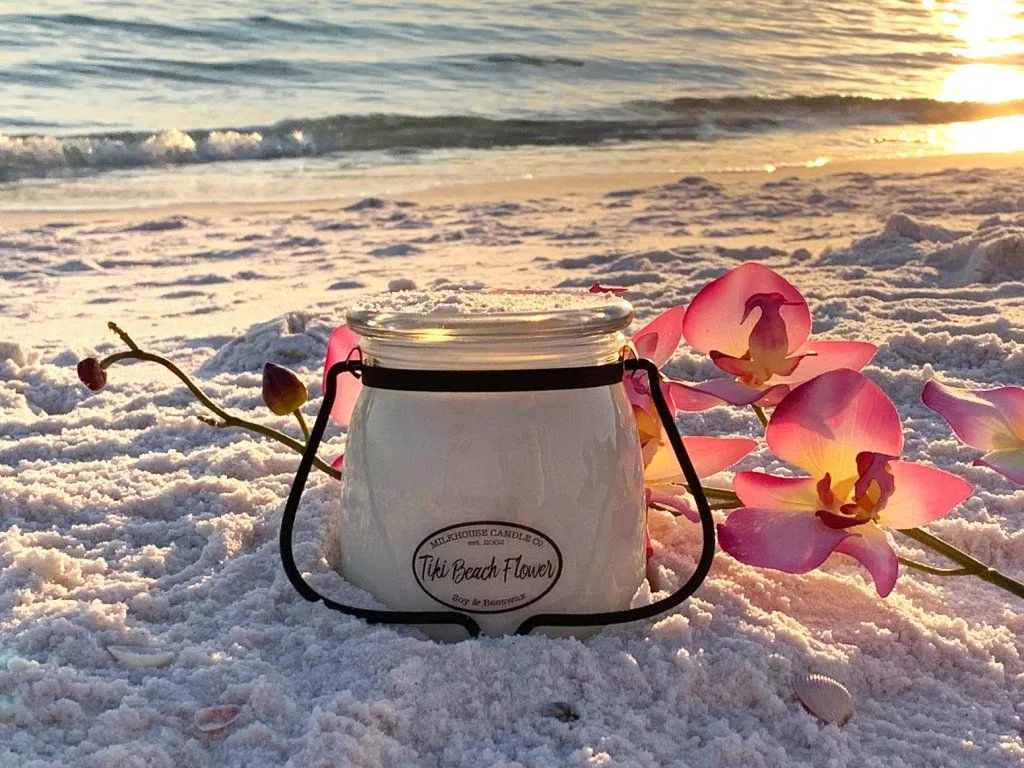 MILKHOUSE CANDLE Tiki Beach vonná sviečka BUTTER JAR 2-knôtová (454 g) – Obrázok 2