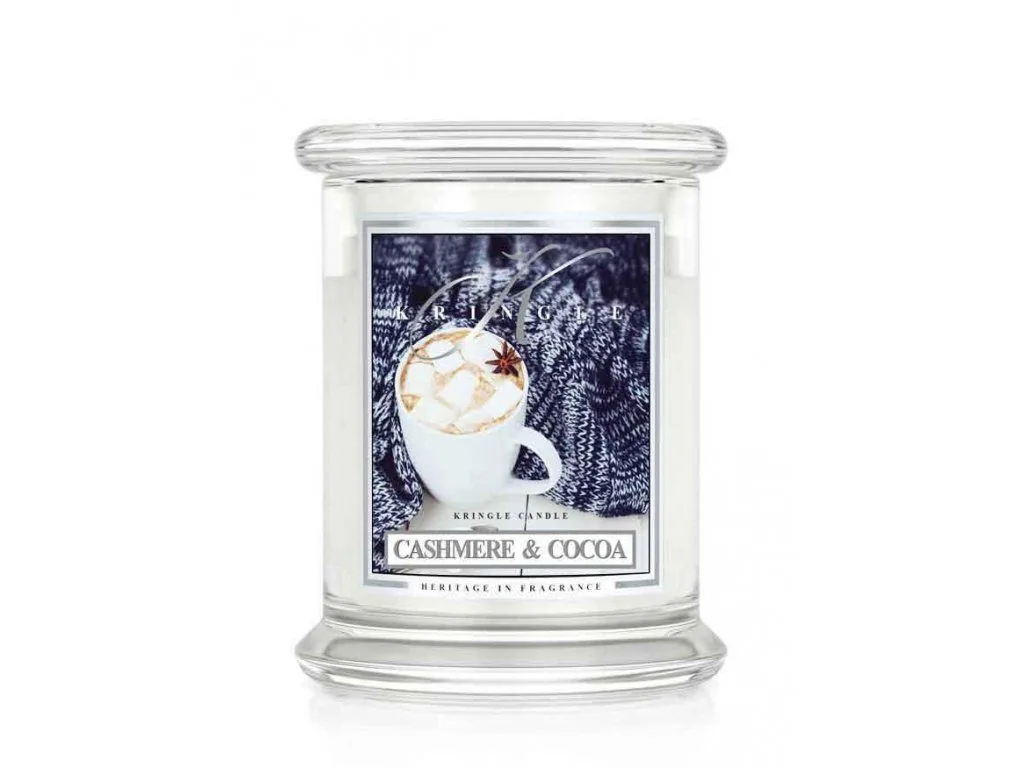 Kringle Candle Cashmere & Cocoa vonná sviečka stredná 2-knôtová (411 g)