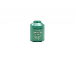 Paddywax WHIMSY DARK GREEN & PINK PRINTED TIN FIREWOOD & FIR vonná sviečka (3oz / 85g)