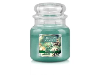 Country Candle Tinsel & Thyme vonná sviečka stredná 2-knôtová (453 g)