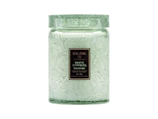Voluspa Japonica Holiday White Cypress Large Jar (16 oz / 453g)