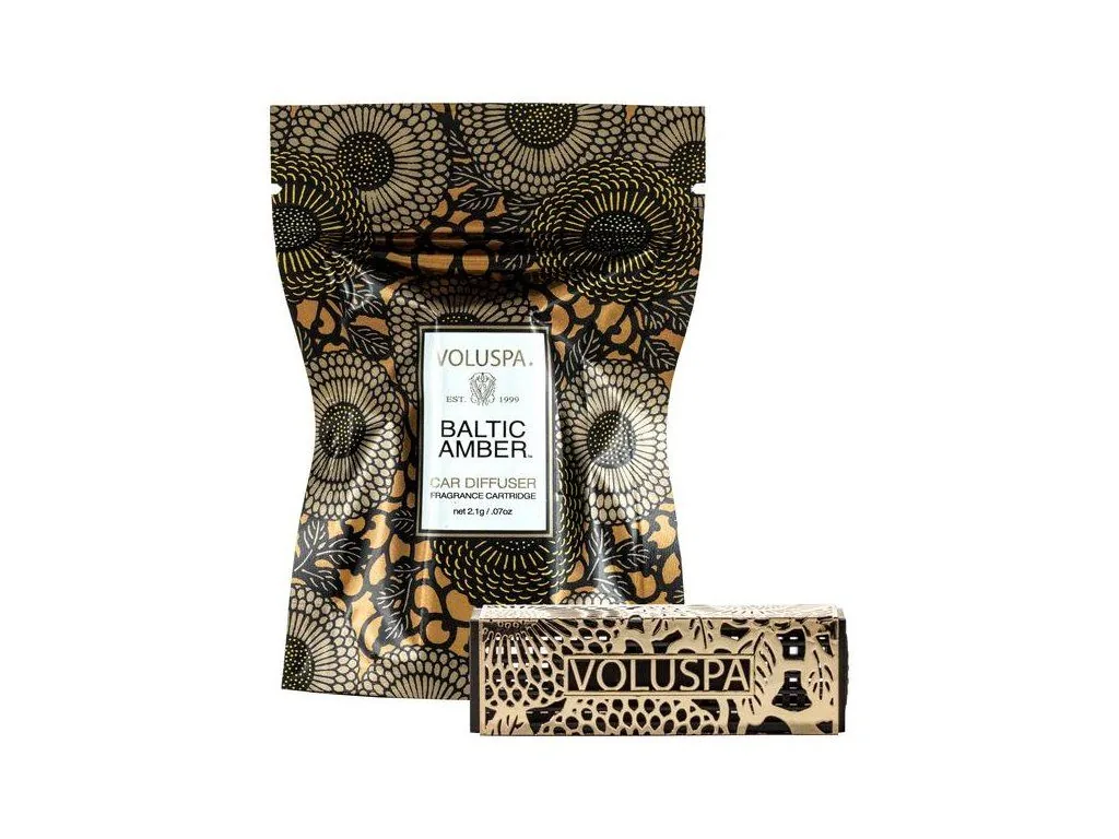 Voluspa Travel Diffuser Baltic Amber - vôňa do auta – Obrázok 3