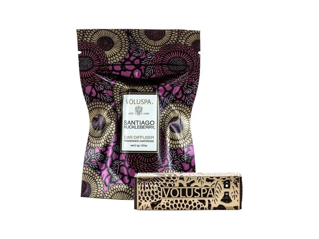 Voluspa Travel Diffuser Santiago Huckleberry - vôňa do auta – Obrázok 2