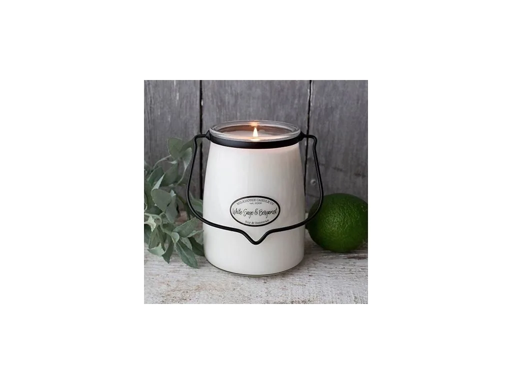 MILKHOUSE CANDLE White Sage & Bergamot vonná sviečka BUTTER JAR (624 g) – Obrázok 2