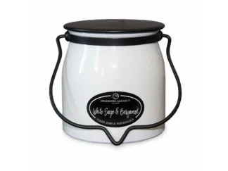 MILKHOUSE CANDLE White Sage & Bergamot vonná sviečka BUTTER JAR 2-knôtová (454 g)