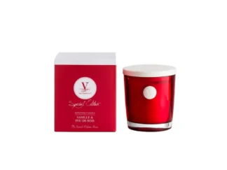 Vila Hermanos Cameo Vanille & Feu de Bois - červená vonná sviečka 280g