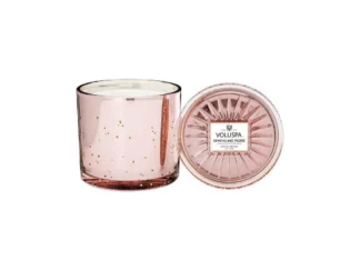 Voluspa Vermeil Sparkling Rose 36oz Grande Maison Candle w/ Lid