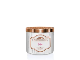 Kringle Candle FARMHOUSE Tulips vonná sviečka 411g