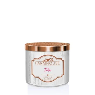 Kringle Candle FARMHOUSE Tulips vonná sviečka 411g