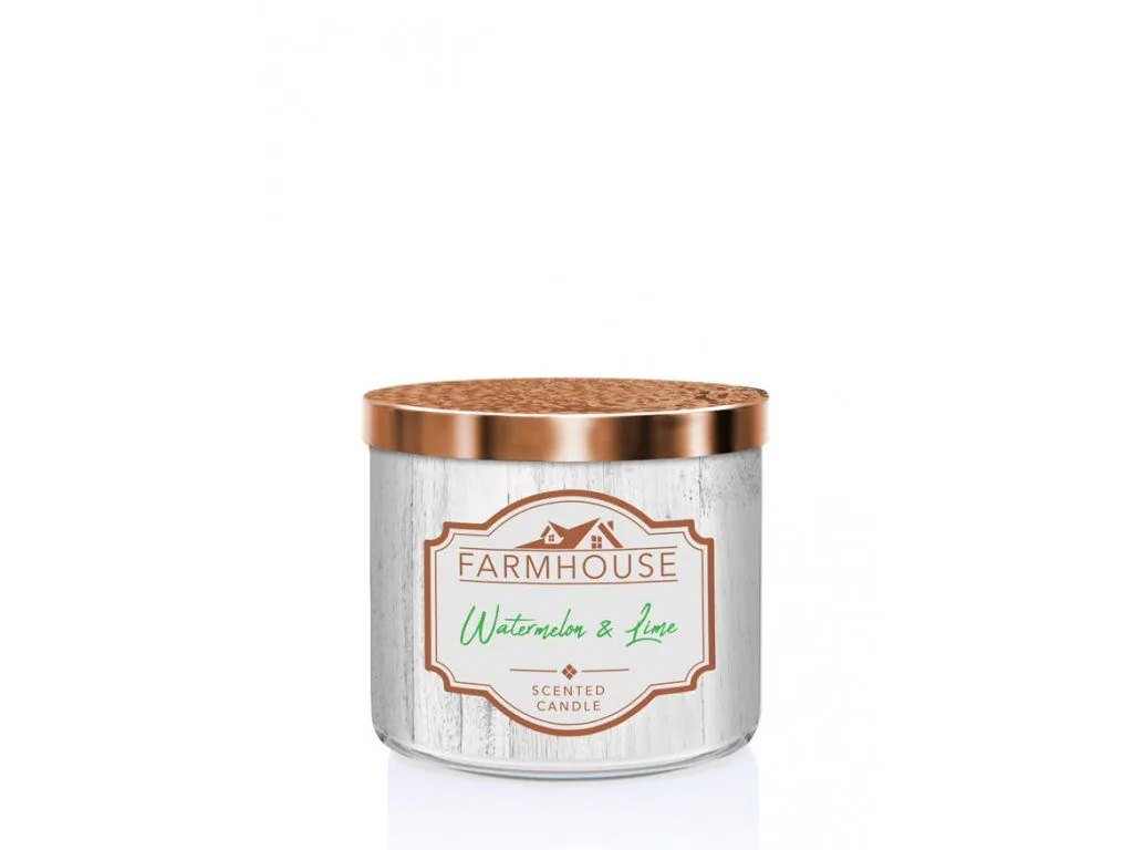Kringle Candle FARMHOUSE Watermelon & Lime vonná sviečka 411g