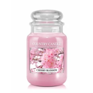 Country Candle Cherry Blossom vonná sviečka veľká 2-knôtová (652 g) ZAFARBENÝ VOSK