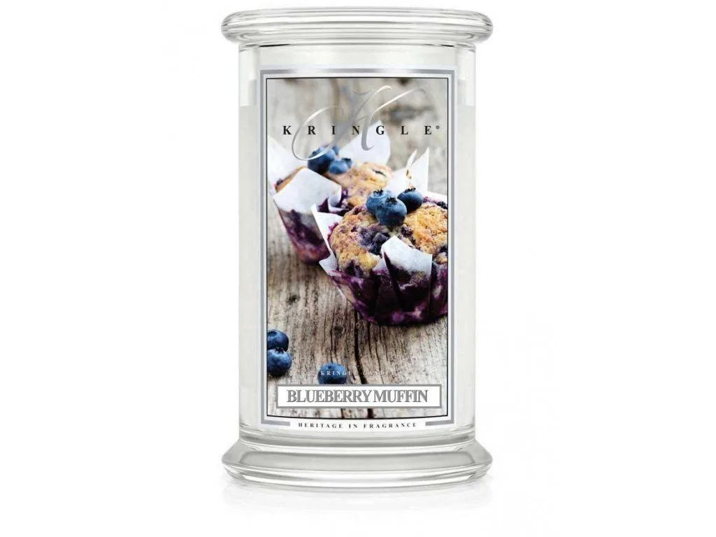 Kringle Candle BLUEBERRY MUFFIN vonná sviečka veľká 2-knôtová (624 g) ZAFARBENÝ VOSK