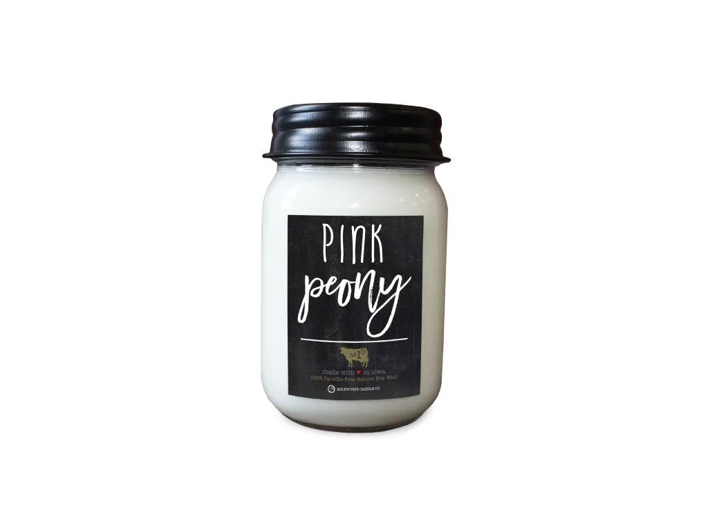 MILKHOUSE CANDLE Pink Peony vonná sviečka Farmhouse Jar (368 g)