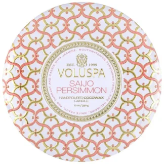 Voluspa Maison Blanc Saijo Persimmon 3 Wick Tin vonná sviečka 340g