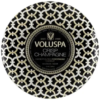 Voluspa Maison Noir Crisp Champagne 3 Wick Tin vonná sviečka 340g