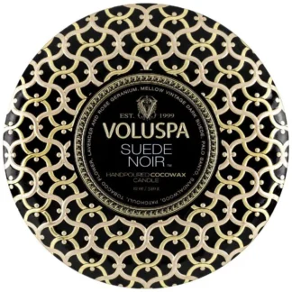 Voluspa Maison Noir Suede Noir 3 Wick Tin vonná sviečka 340g
