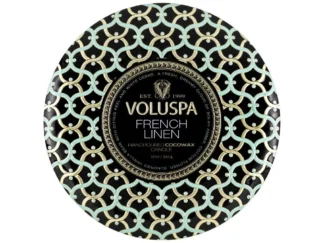 Voluspa Maison Noir French Linen 3 Wick Tin vonná sviečka 340g
