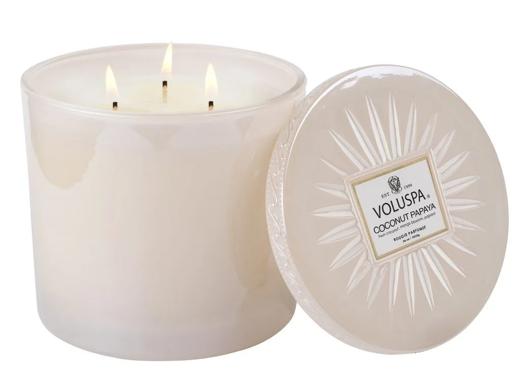 Voluspa Vermeil Coconut Papaya Grande Maison vonná sviečka 1020g – Obrázok 3