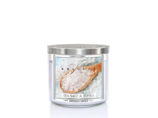 Kringle Candle TUMBLER Sea Salt & Tonka 3-knôtová vonná sviečka 411g
