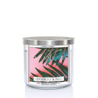 Kringle Candle TUMBLER Gingerlily & Palm 3-knôtová vonná sviečka 411g