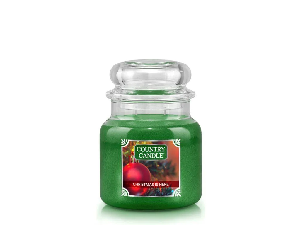 Country Candle Christmas is Here vonná sviečka stredná 2-knôtová (453 g)