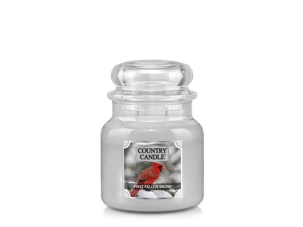 Country Candle First Fallen Snow vonná sviečka stredná 2-knôtová (453 g)