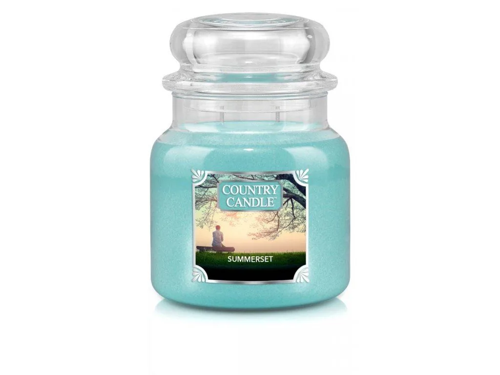 Country Candle Summerset vonná sviečka stredná 2-knôtová (453 g) ZAFARBENÝ VOSK
