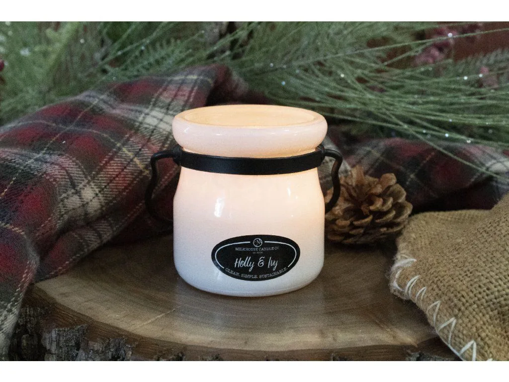MILKHOUSE CANDLE Holly & Ivy vonná sviečka CREAM JAR (142 g) – Obrázok 2