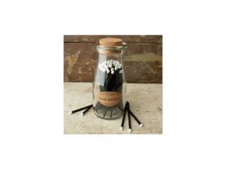 MILKHOUSE CANDLE drevené zápalky v pohári Milkbottle