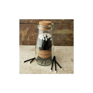 MILKHOUSE CANDLE drevené zápalky v pohári Milkbottle